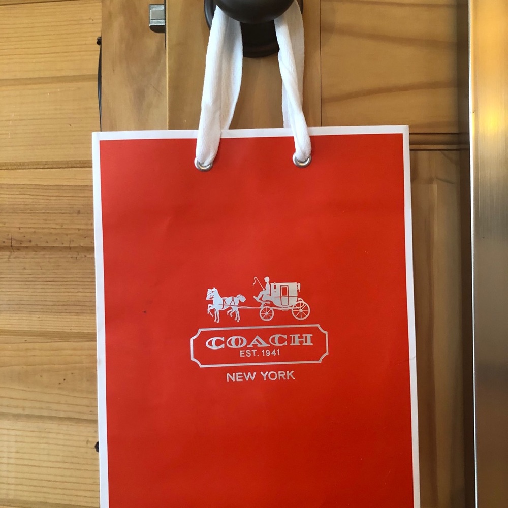Coach gift bag with cloth handles